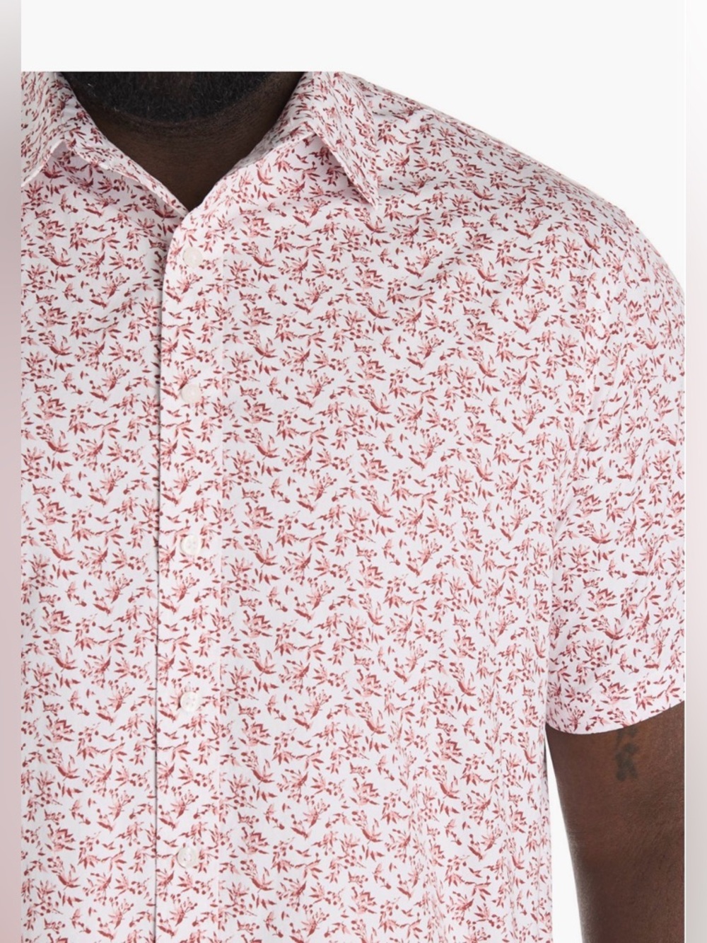 True Nation Big & Tall Cotton Poplin Button Down for Men. Neck 17-17 1/2